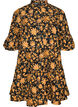 Robe florale en coton avec volants et coupe &eacute;vas&eacute;e ample, Orange, Packshot image number 0
