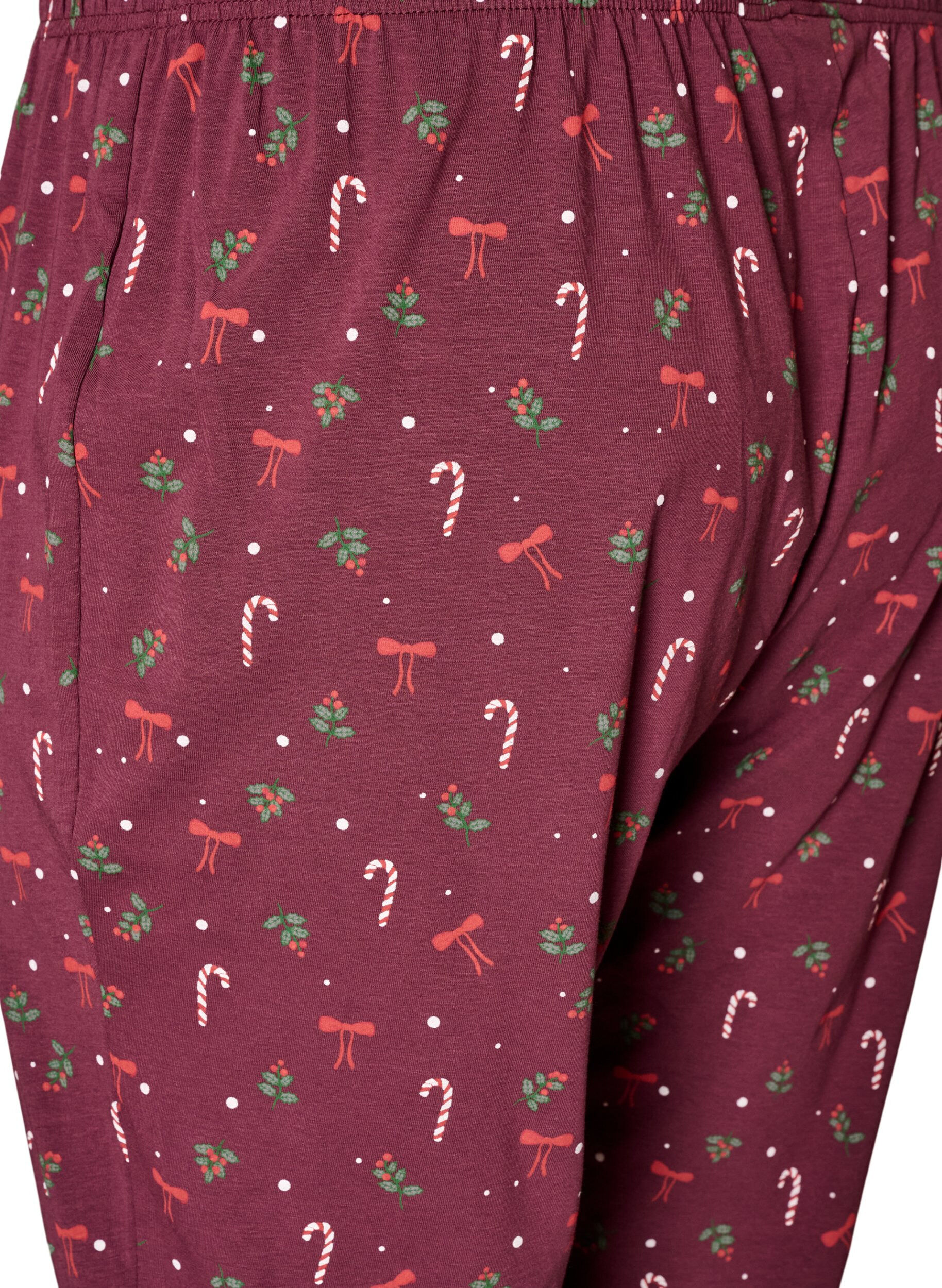 ZizziBas de pyjama imprim&eacute;, Bordeaux fonc&eacute;, Packshot image number 3