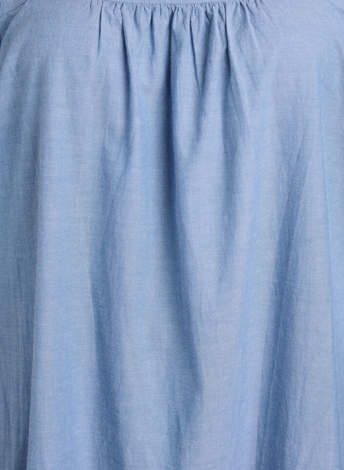 Robe midi en coton avec volants, Bleu Clair, Packshot image number 2