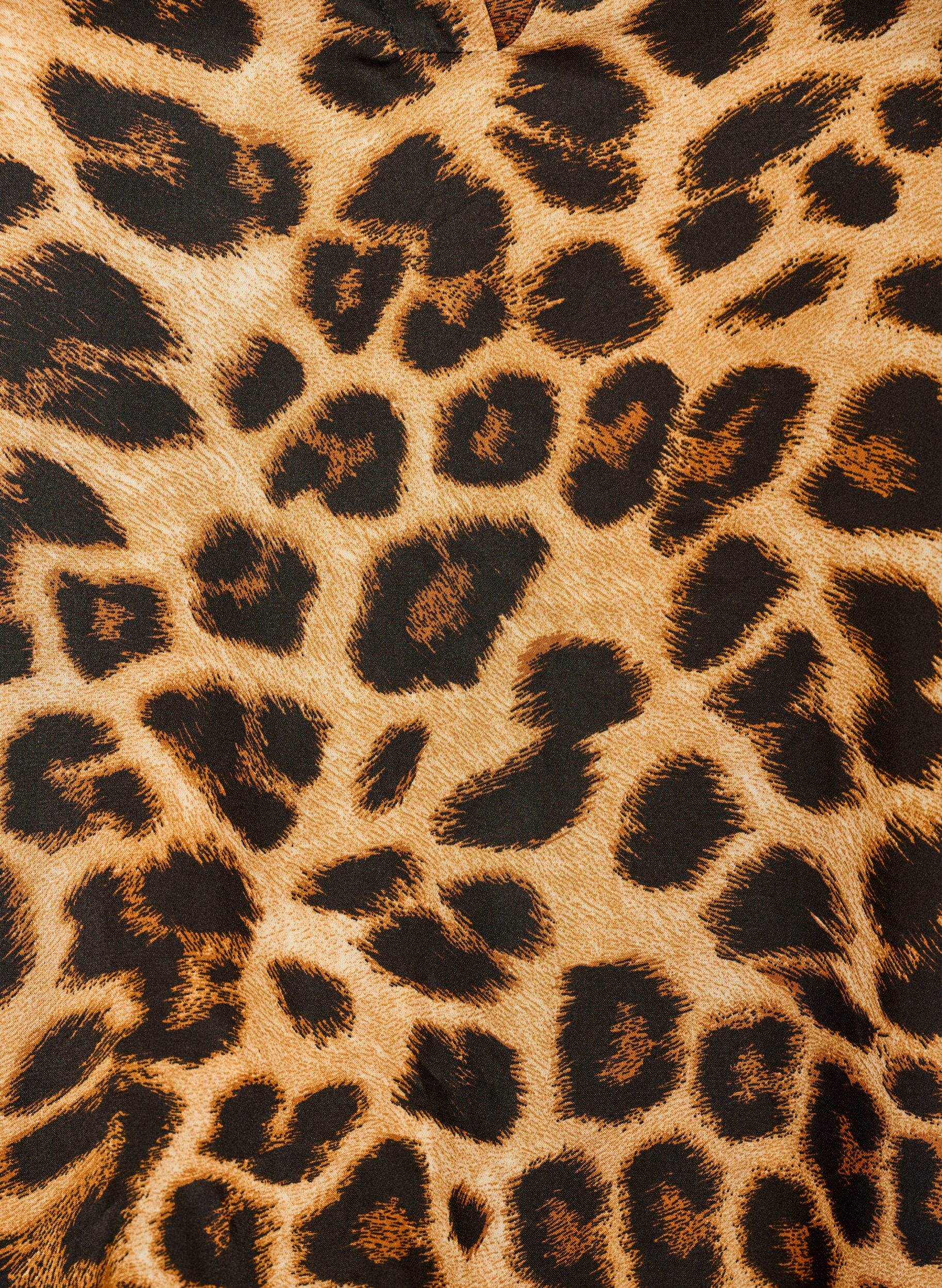 ZizziBlouse met luipaardprint en ruches, Bruin, Packshot image number 2