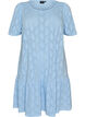 Robe courte en jersey avec broderie ajour&eacute;e, Bleu Clair, Packshot image number 0