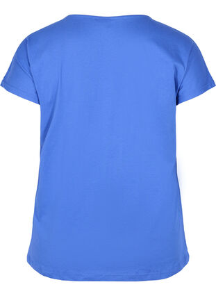 Losse katoenen t-shirt met korte mouwen, Dazzling Blue SUNNY, Packshot image number 1