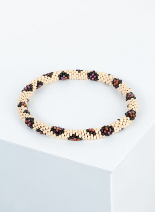 Bracelet de perles, Beige Leopard, Packshot image number 1