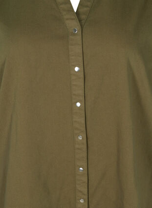 Chemise longue en coton à manches bouffantes, Ivy Green, Packshot image number 2