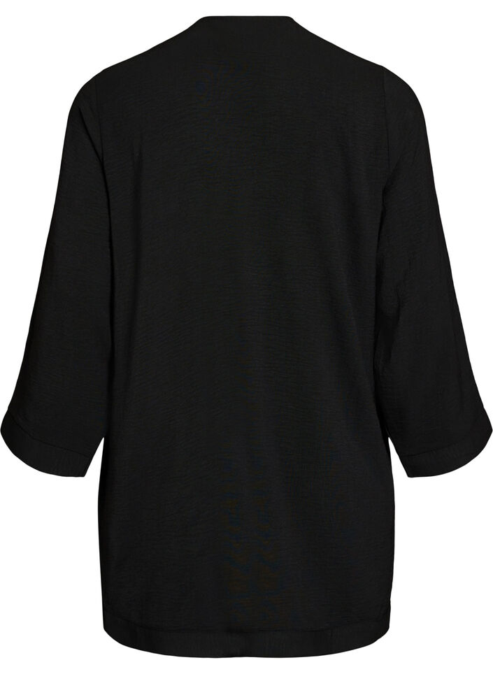 Kimono met 7/8 mouwen, Zwart, Packshot image number 1