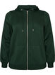 Sweat &agrave; capuche zipp&eacute; avec poches, Vert fonc&eacute;, Packshot image number 0