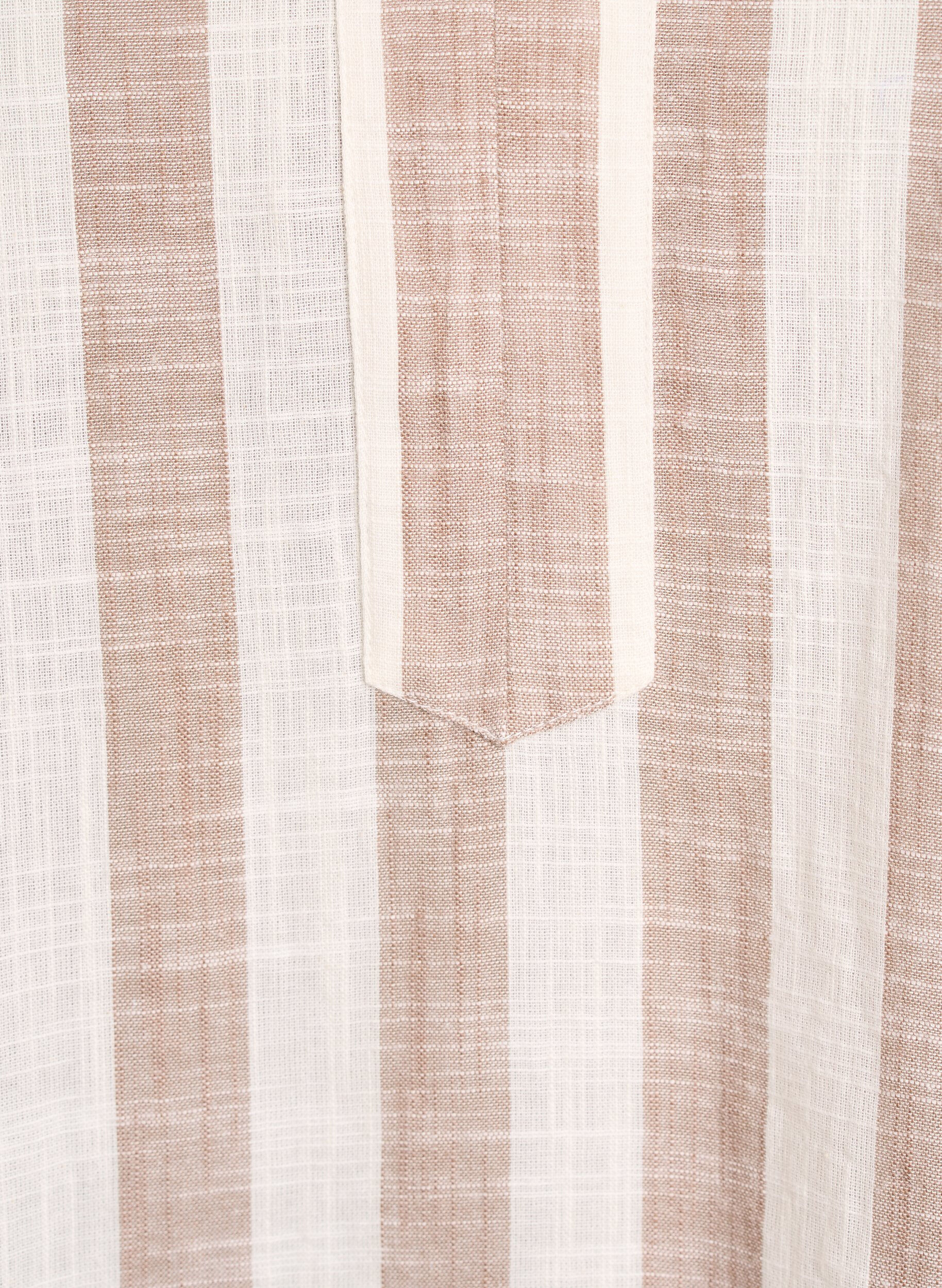 Zizzi Tunique en coton avec un col en V, Beige, Packshot image number 2