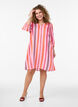 Robes courtes en lin et viscose &agrave; manches 3/4, Rose, Model image number 1