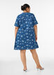 A-lijn denimjurk met bloemenpatroon, Blauw, Model image number 2