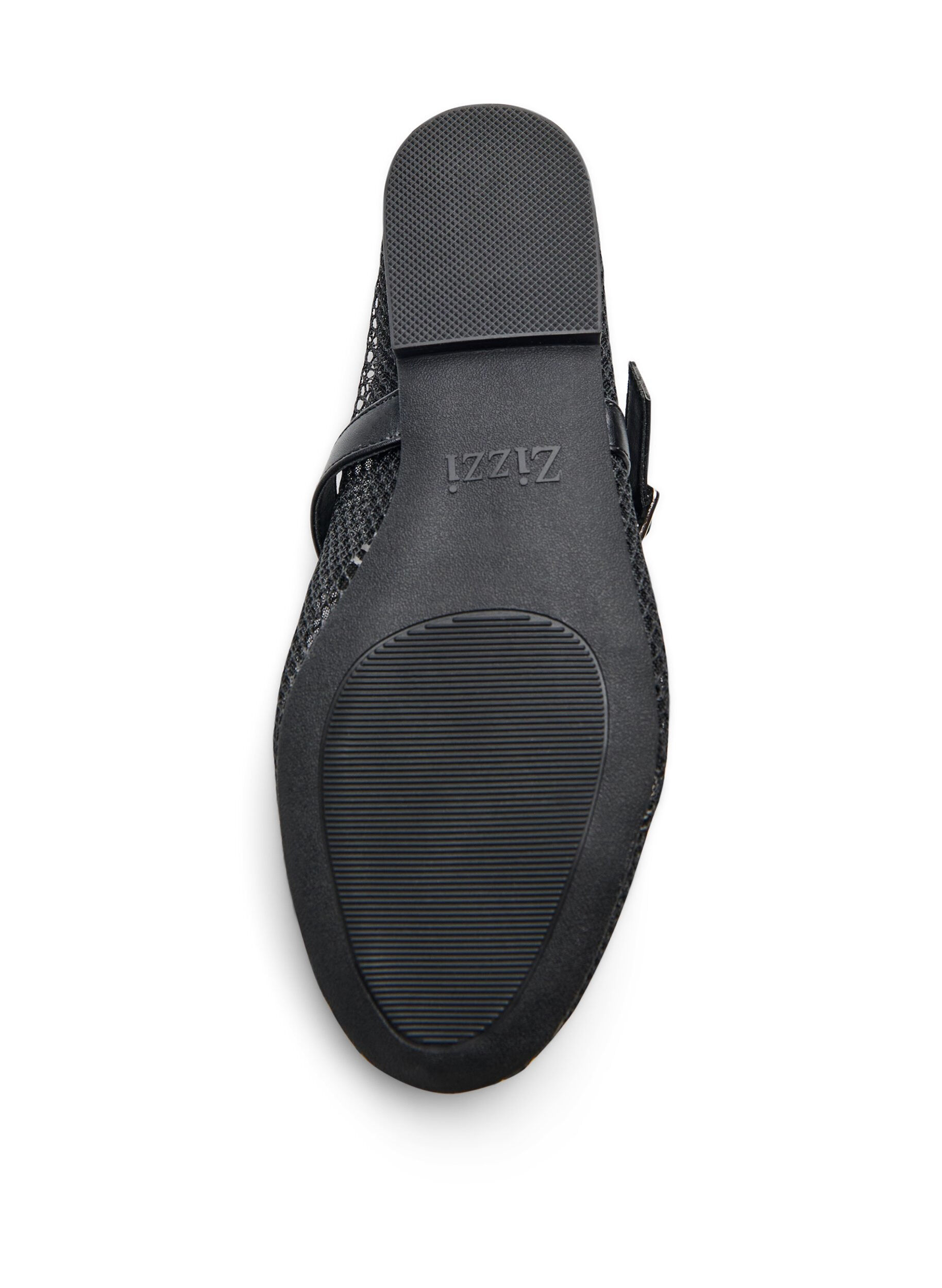 Zizzi Ballerine en maille avec bride, Noir, Packshot image number 4