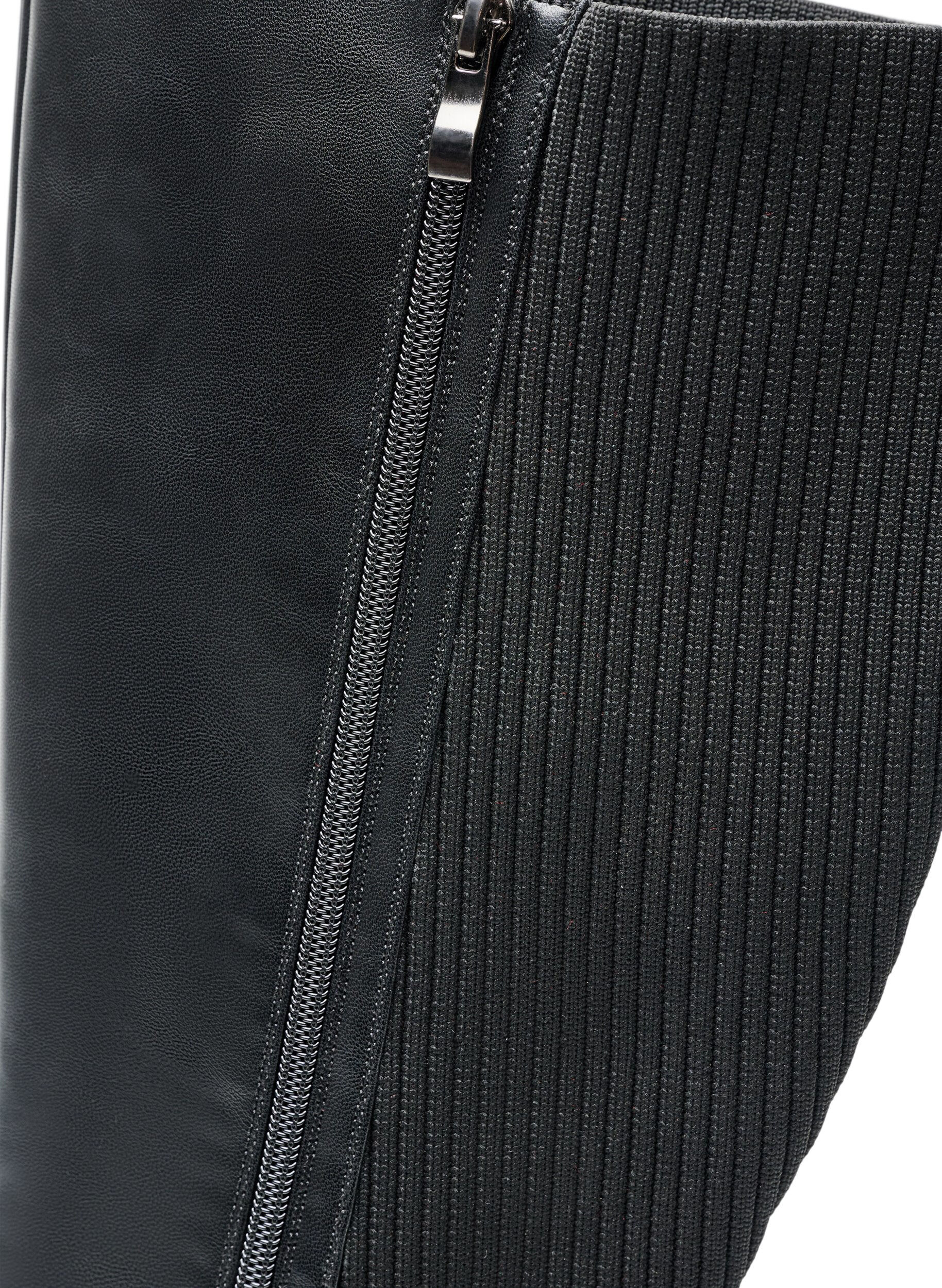 ZizziBotte haute avec empi&egrave;cements c&ocirc;tel&eacute;s, Noir, Packshot image number 4