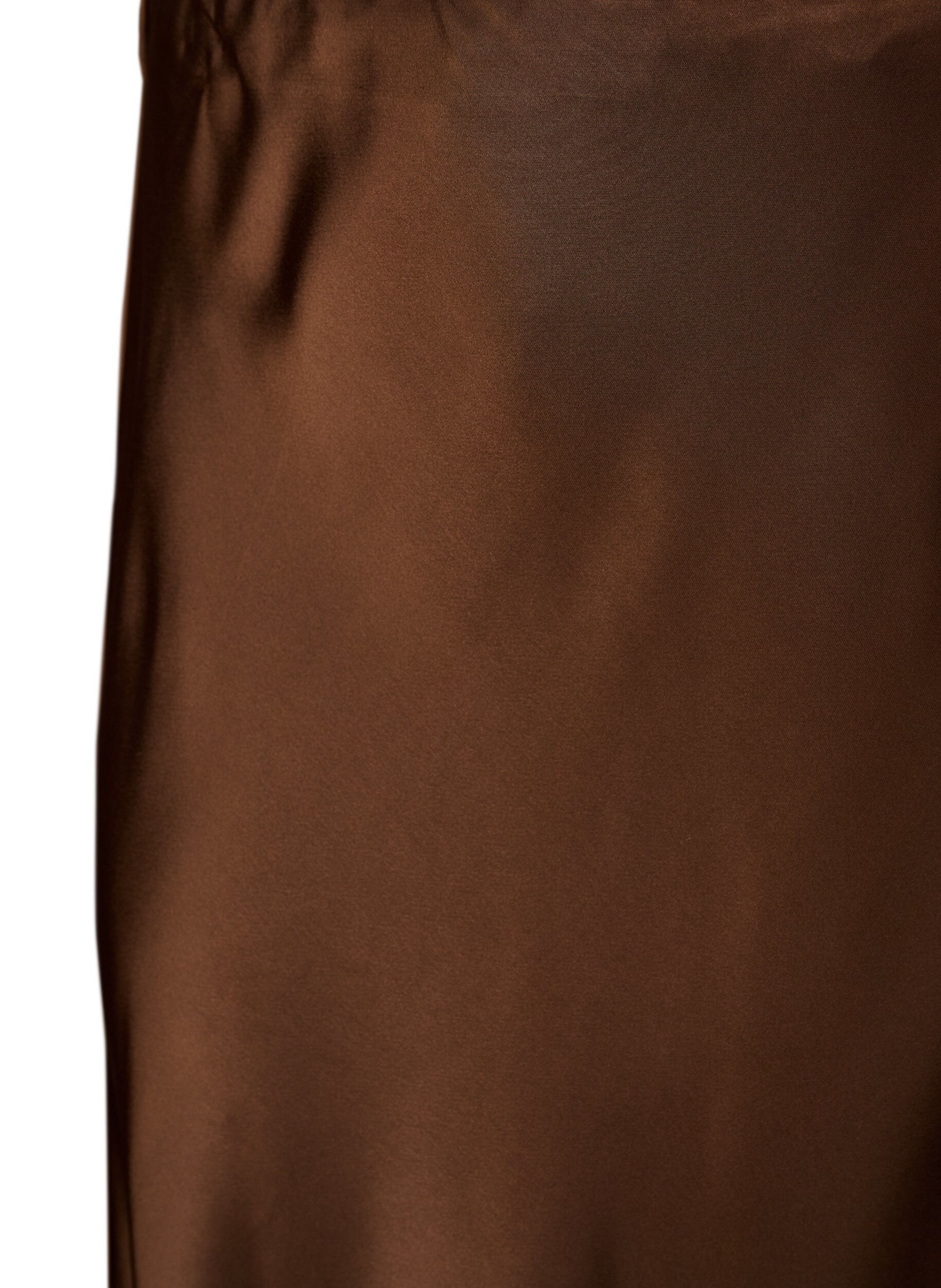 ZizziJupe midi en satin avec bordure en dentelle, Marron, Packshot image number 2