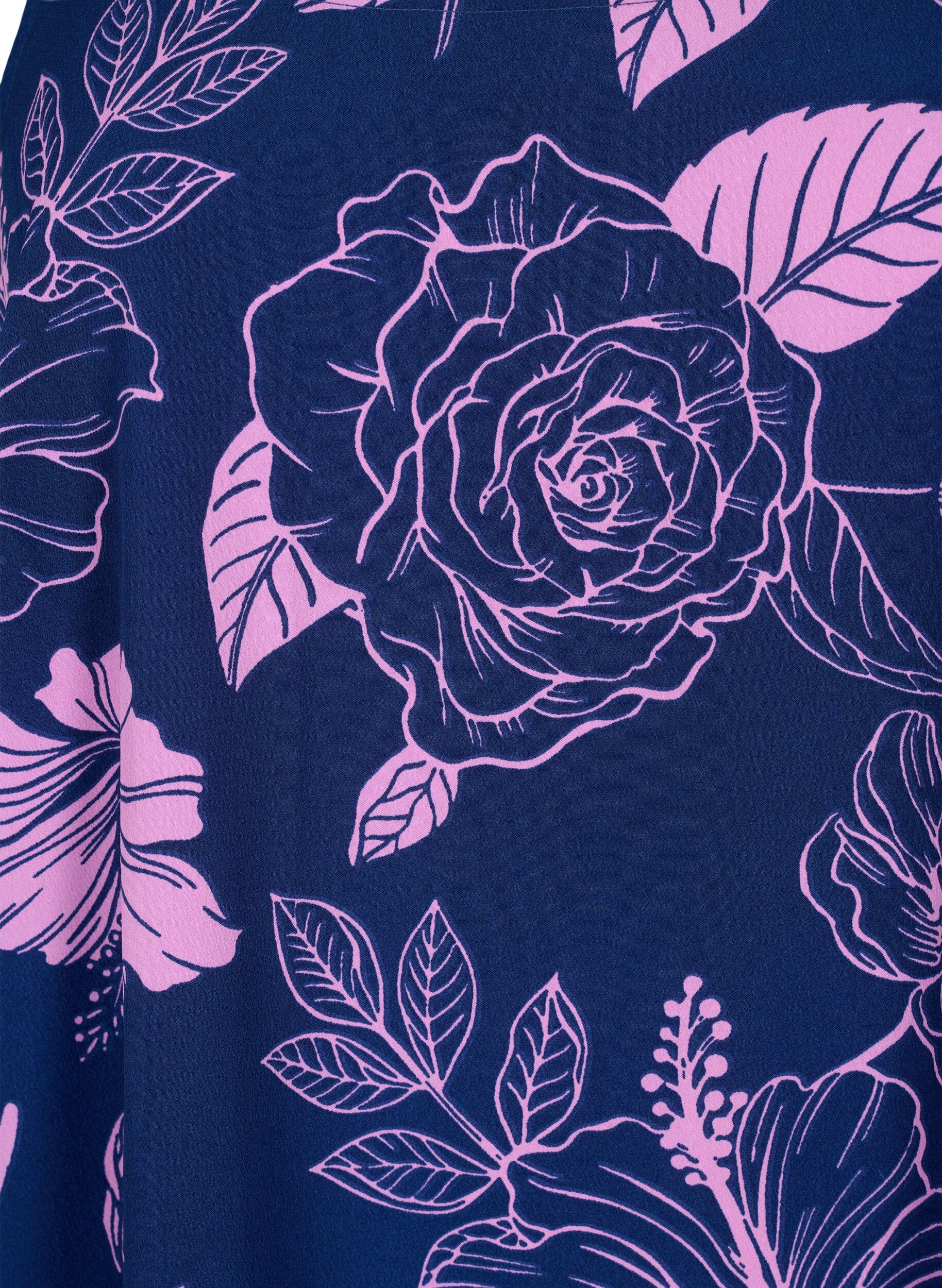 Zizzi FLASH - Top avec imprim&eacute;, Medieval Blue Flower, Packshot image number 2