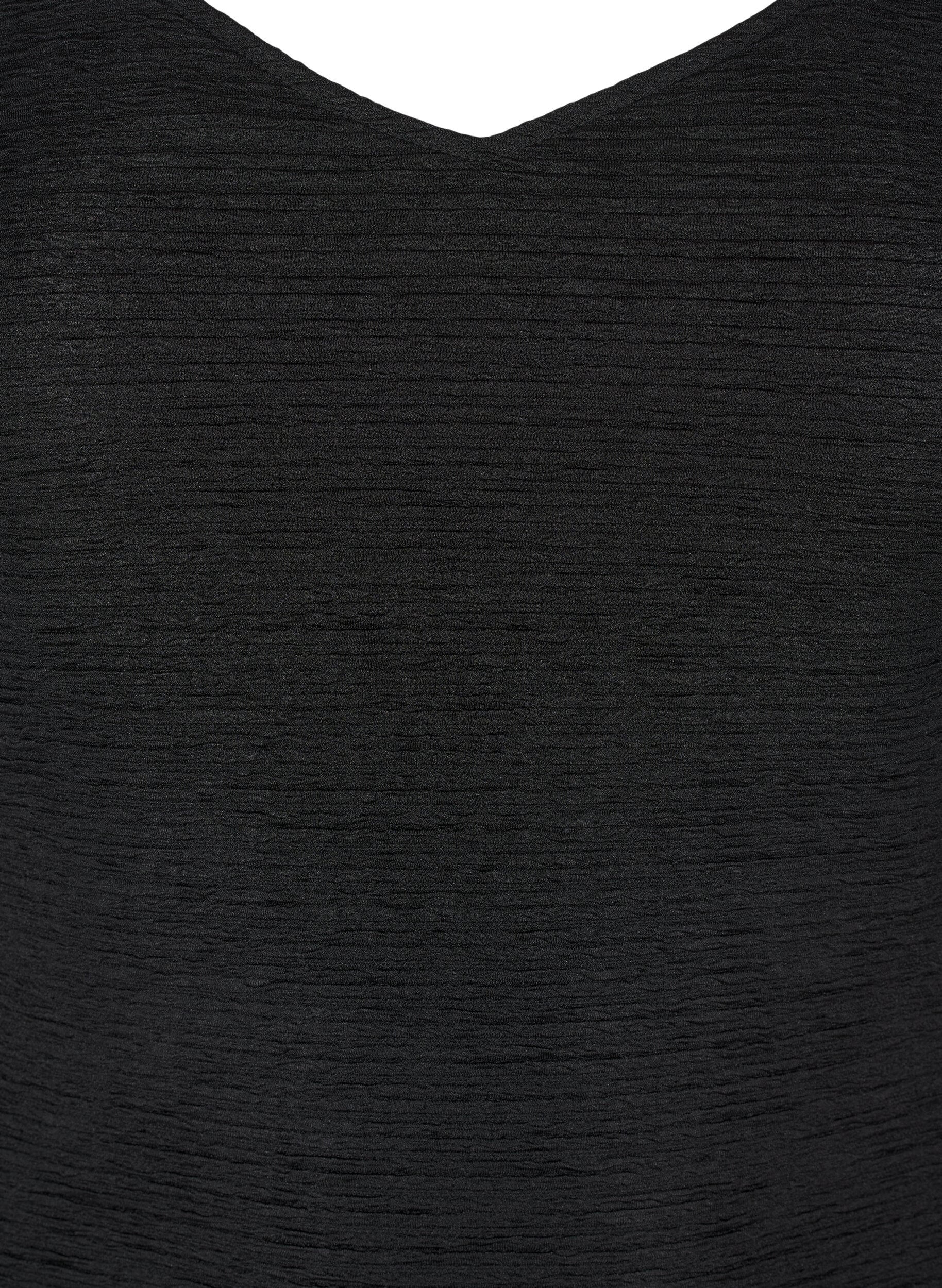 ZizziMouwloze bodysuit met textuur, Black, Packshot image number 2