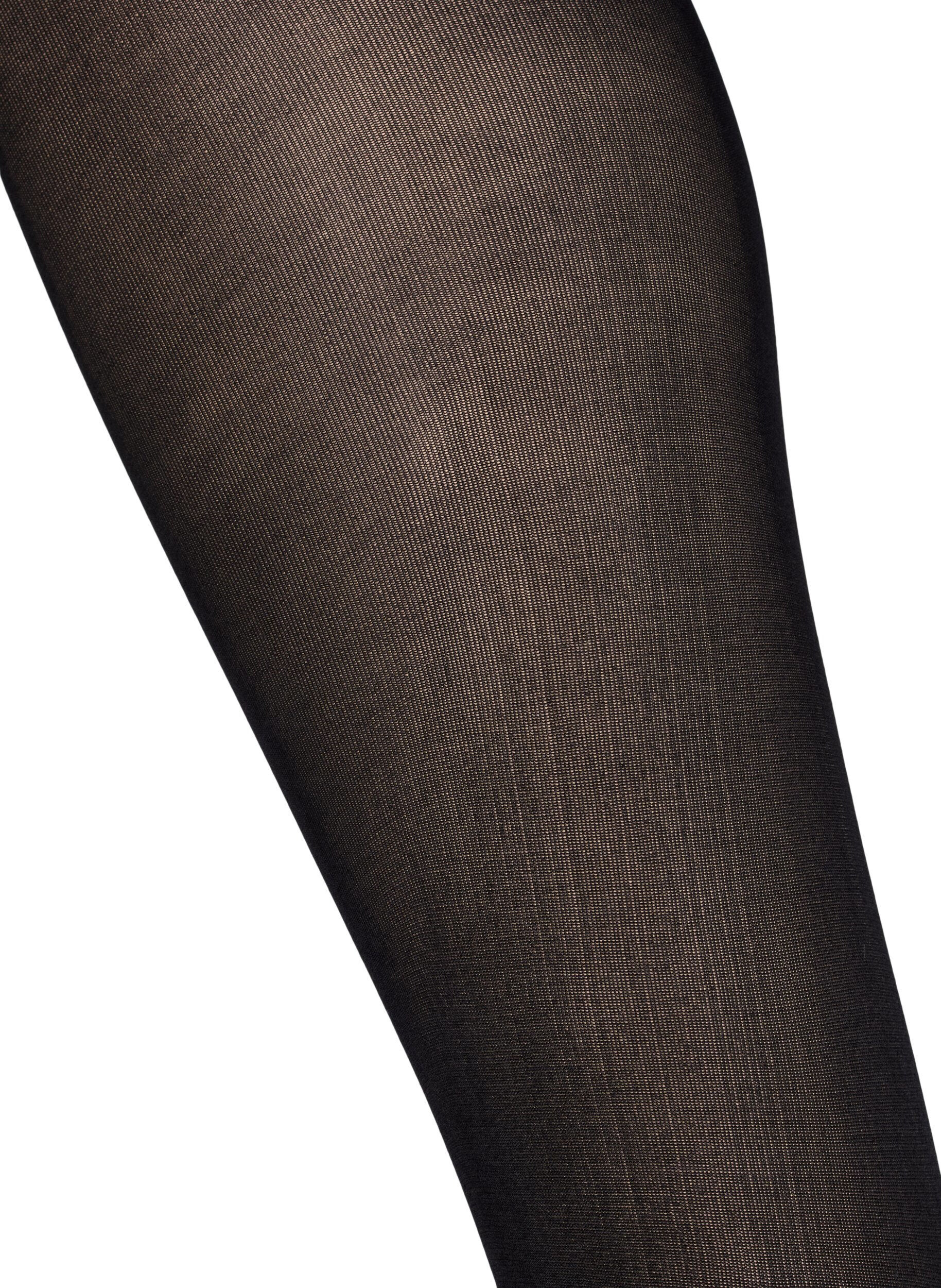 Zizzi2-pack panty's in 60 denier, Zwart, Packshot image number 3