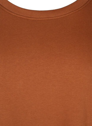 Losvallende sweaterjurk met korte mouwen, Argan Oil, Packshot image number 2