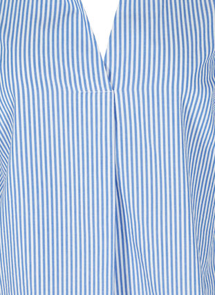Chemise rayée en coton bio, Dazzling Blue Stripe, Packshot image number 2