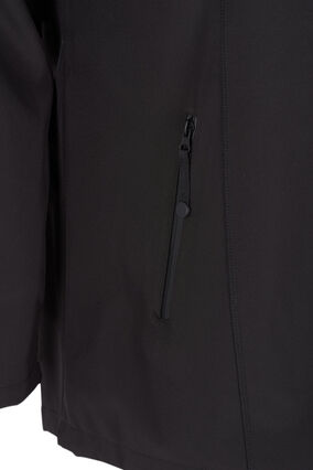 Veste softshell courte à capuche, Black, Packshot image number 3