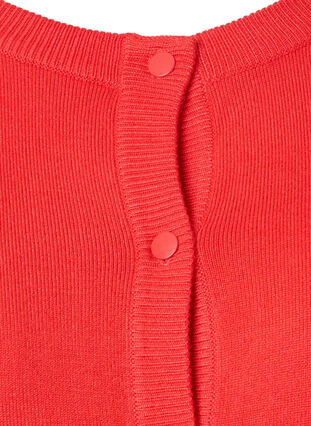 Cardigan côtelé avec fermeture à boutons, Poppy Red, Packshot image number 2