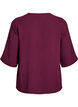 Shirtblouse met V-hals en 3/4 mouwen, Rood, Packshot image number 1