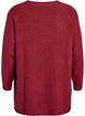 Lange gebreide blouse met balknopen, Donker Bordeaux, Packshot image number 1