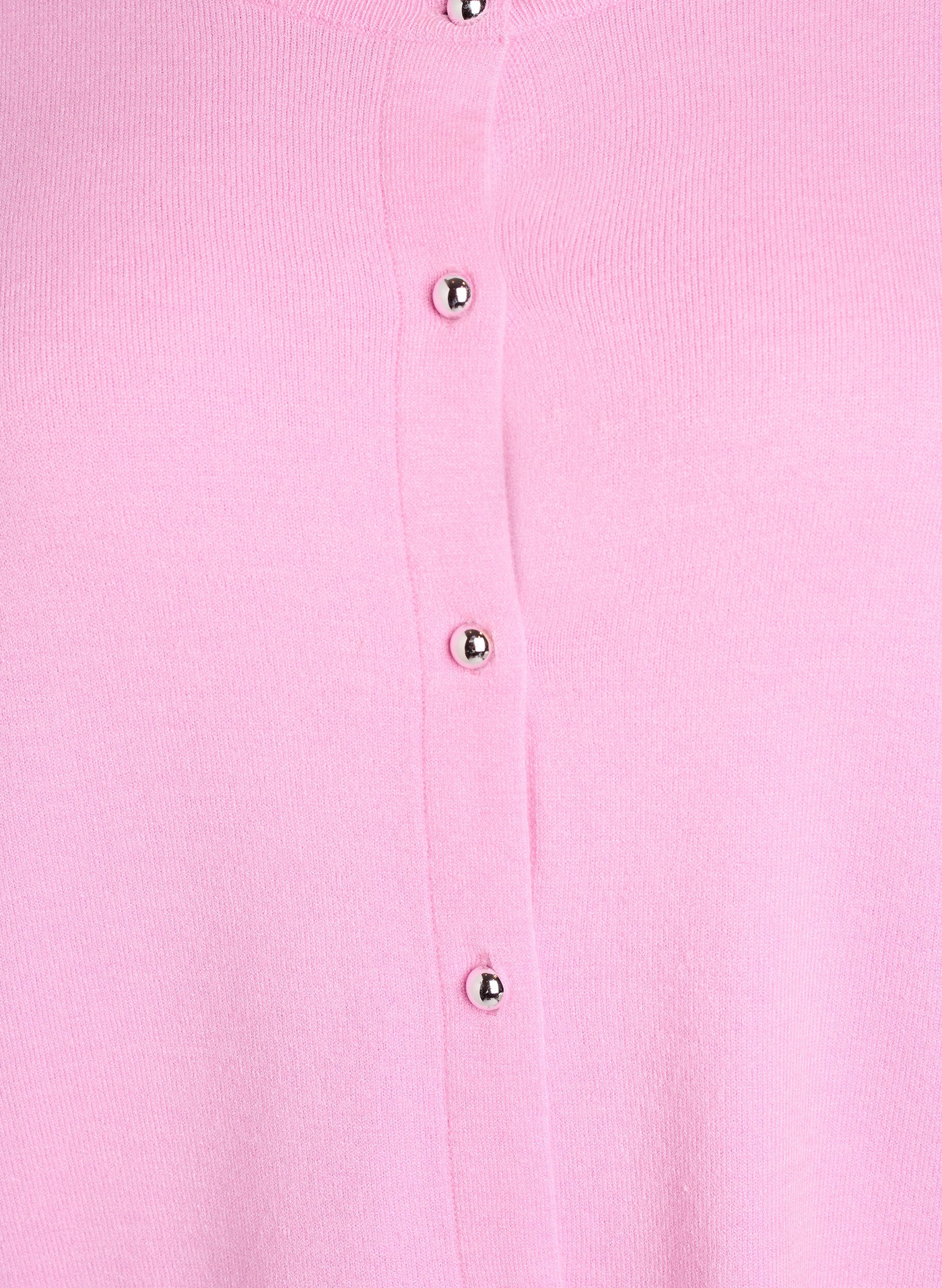 ZizziCardigan met ronde knopen, Roze, Packshot image number 2