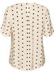 Viscose blouse met spots en mouwen 1/2, Vanille, Packshot image number 1