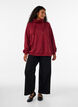 Sweatshirt met hoge kraag en zakken, Rood, Model image number 1