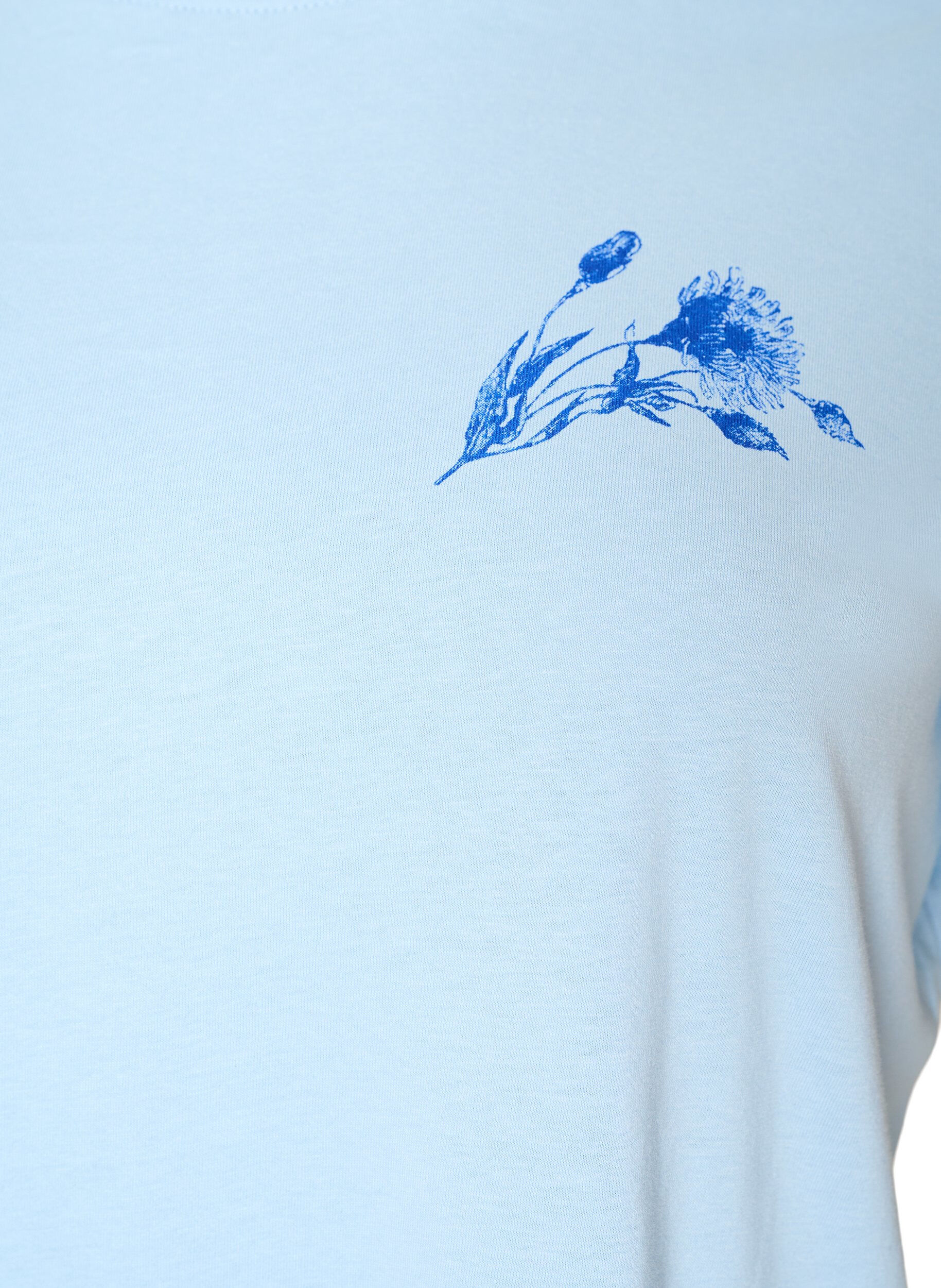 ZizziKatoenen T-shirt met print, Blauw, Packshot image number 2