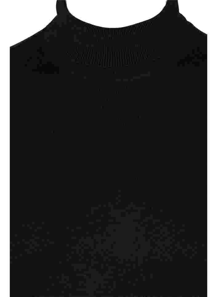 Gebreide viscose coltrui , Black, Packshot image number 2