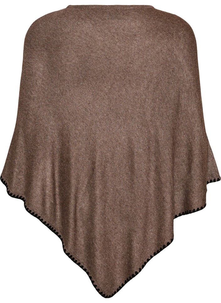 Poncho en maille fine, Marron, Packshot image number 1