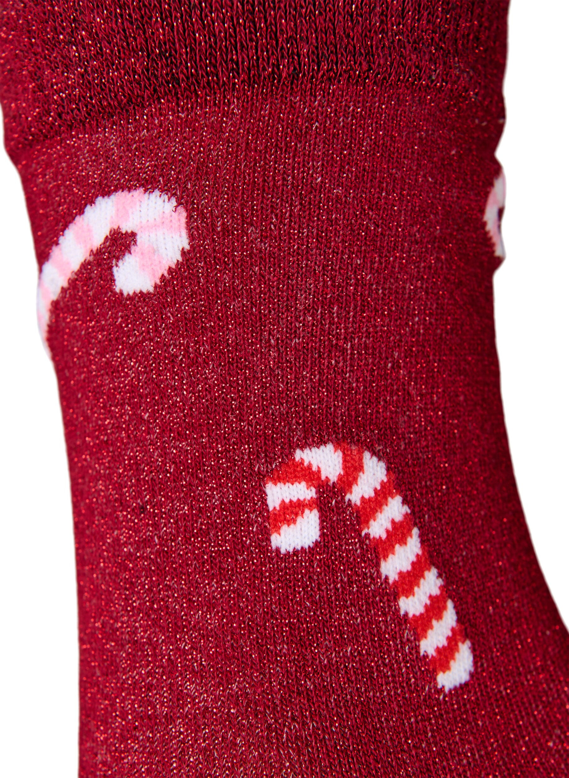 ZizziLot de 2 paires de chaussettes de No&euml;l, Rouge, Packshot image number 4