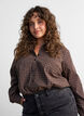 Chemise &agrave; carreaux avec strass, Marron, Model image number 3