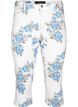Amy capri jeans met hoge taille en bloemenprint, White B.AOP, Packshot image number 0
