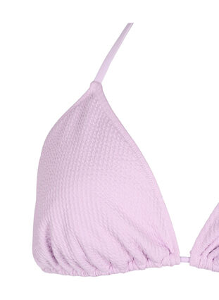 Driehoekige bikini top met crêpe structuur, Orchid Bouquet, Packshot image number 2