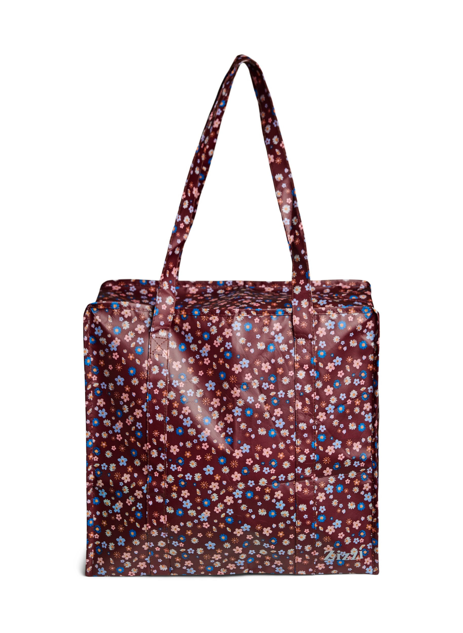 ZizziShoppingtas met ritssluiting, Bruin, Packshot image number 0