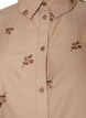 Chemise &agrave; rayures avec fleurs brod&eacute;es, Marron, Packshot image number 2