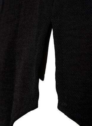 Tunique à manches longues avec col à volants, Black, Packshot image number 3