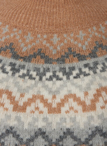 Robe en tricot à motifs et à manches longues, Chipmunk Mel. Comb, Packshot image number 2