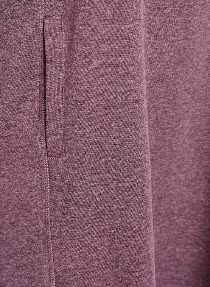 FLASH - Kort sweatshirt jurk met hoge kraag en zakken, Rood, Packshot image number 3