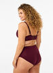 Microfiber slip met bloemenborduursel, Donker Bordeaux, Model image number 1
