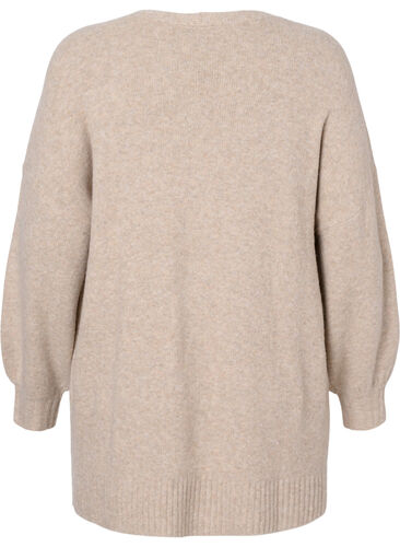 Cardigan en tricot avec fermeture éclair et poches, Simply Taupe Mel., Packshot image number 1