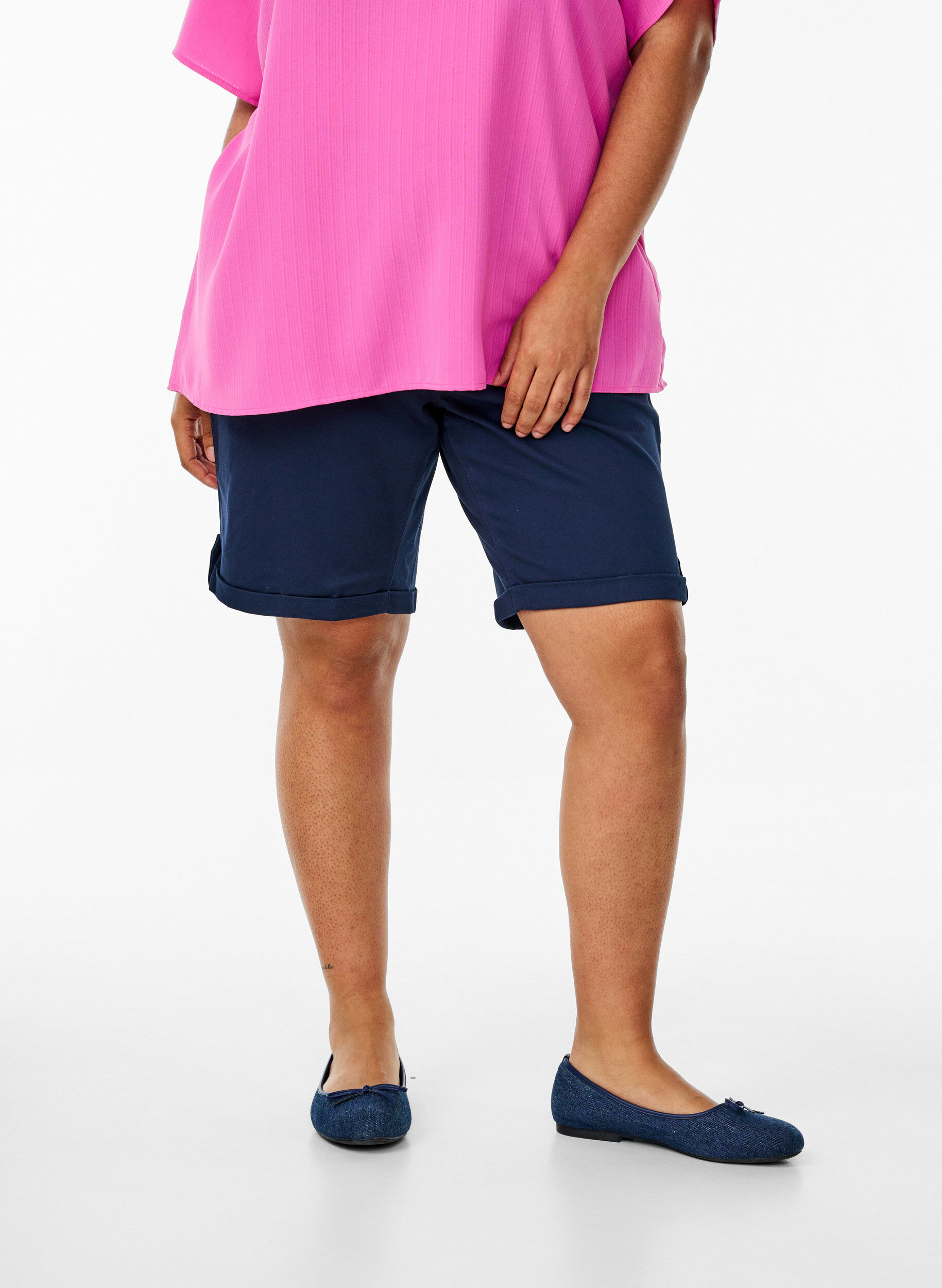 ZizziChino shorts met zakken, Blauw, Model image number 3
