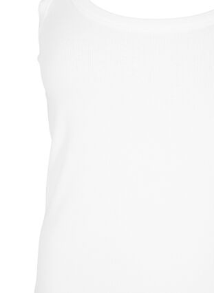 Débardeur en coton côtelé, Bright White, Packshot image number 2
