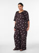 Viscose broek met stippen en wijde pijpen, Bruin, Model image number 1