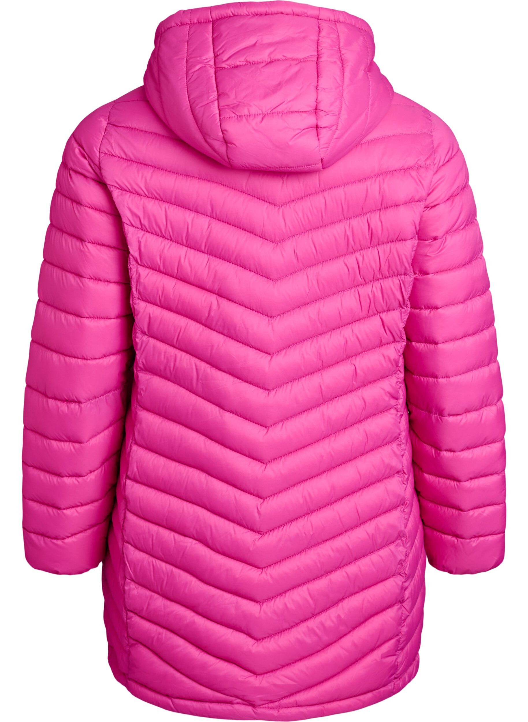 ZizziLichtgewicht jas met zakken en een afneembare capuchon, Roze, Packshot image number 1