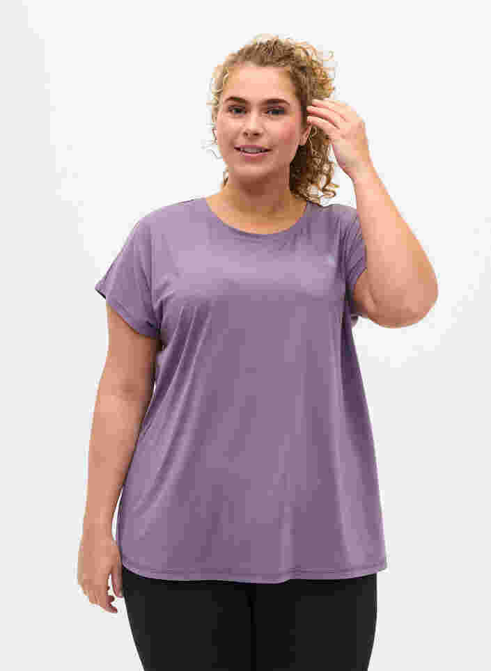 Effen sportshirt, Purple Sage, Model image number 0