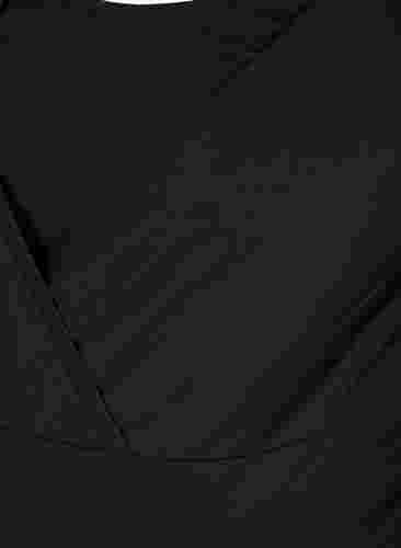T-shirt de grossesse à manches courtes en coton, Black, Packshot image number 2