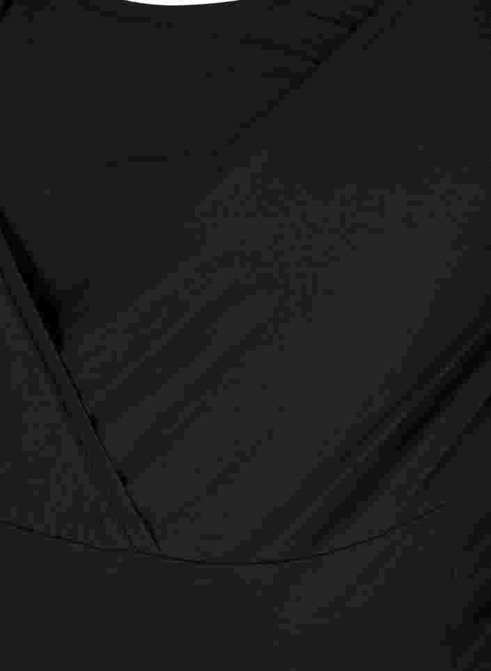 Zwangerschap t-shirt met korte mouwen in katoen, Black, Packshot image number 2