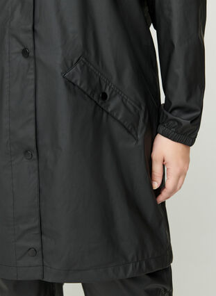 Imperméable à capuche avec coutures étanches, Black, Model image number 2